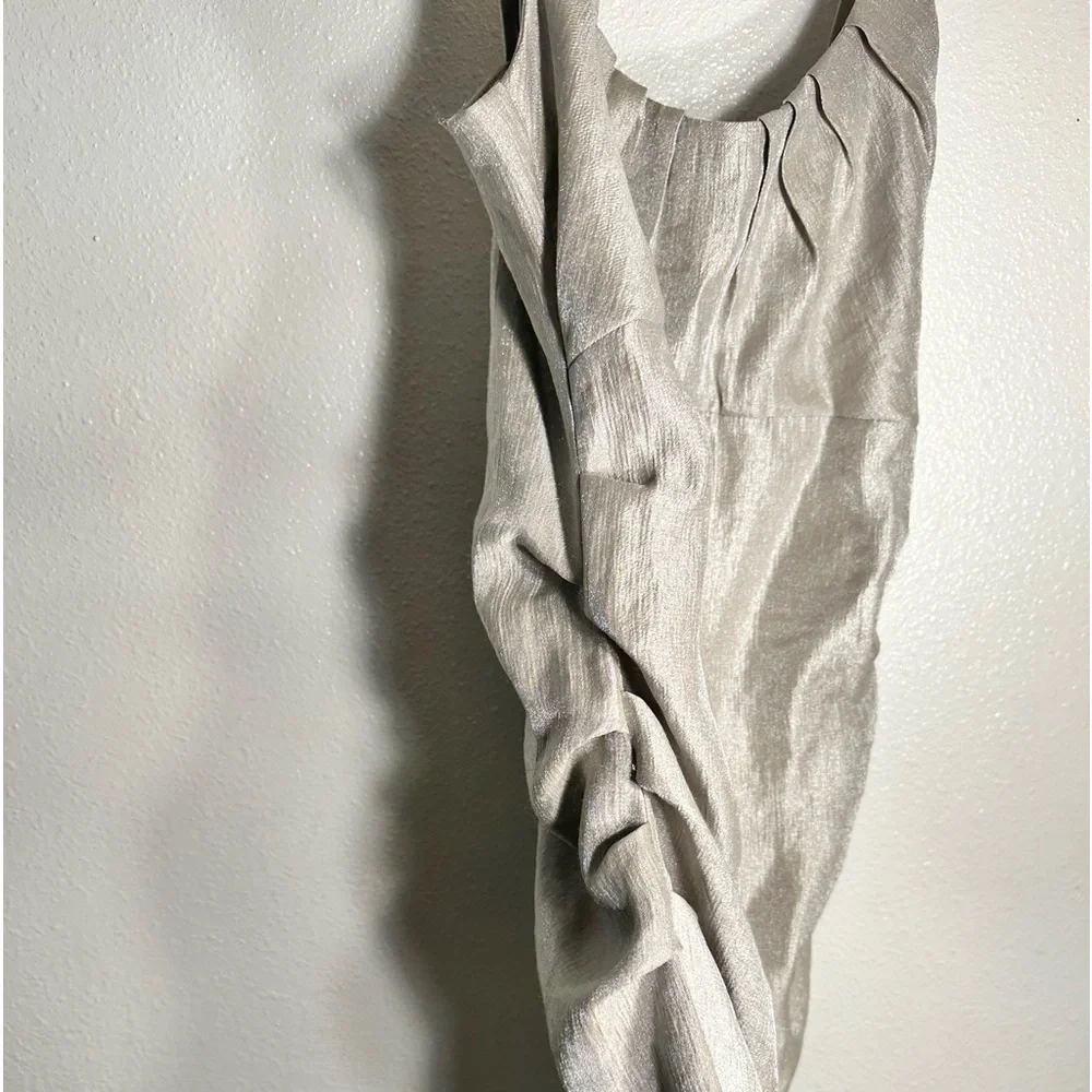 Fancy suzi chin by maggie boutique size 10 scrunch metallic party dress - Picture 8 of 11